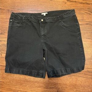 Woman Within Charcoal Denim Shorts